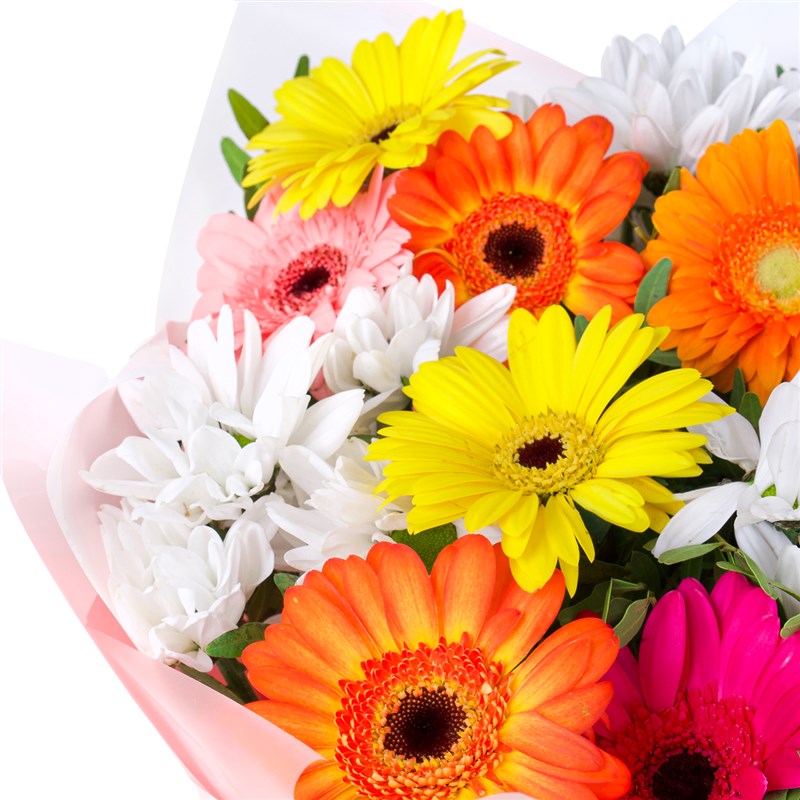 Gerbera Buketi Riva Mix Turuncu Pembe