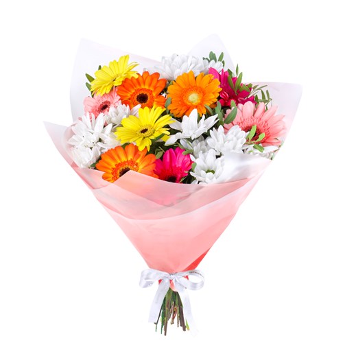 Gerbera Buketi Riva Mix Turuncu Pembe