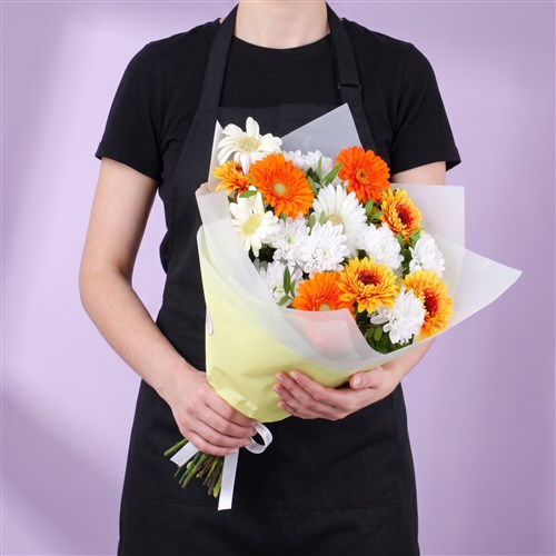Gerbera Buketi Riva Mix Turuncu