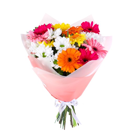 Gerbera Buketi Riva Mix Turuncu Pembe