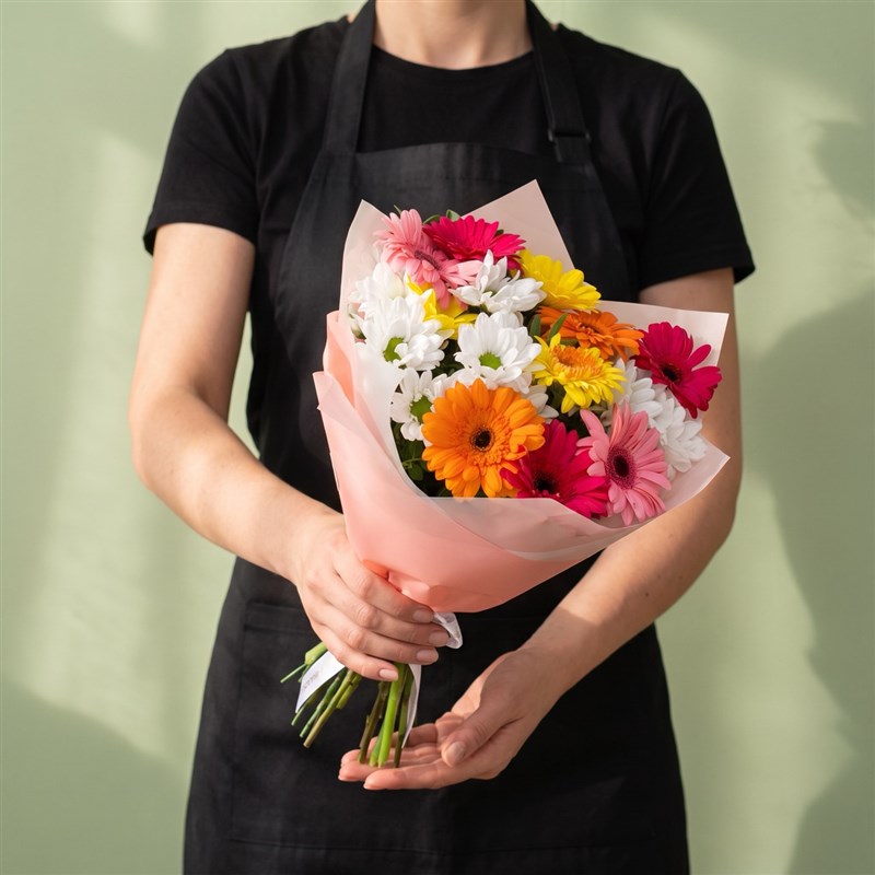 Gerbera Buketi Riva Mix Turuncu Pembe