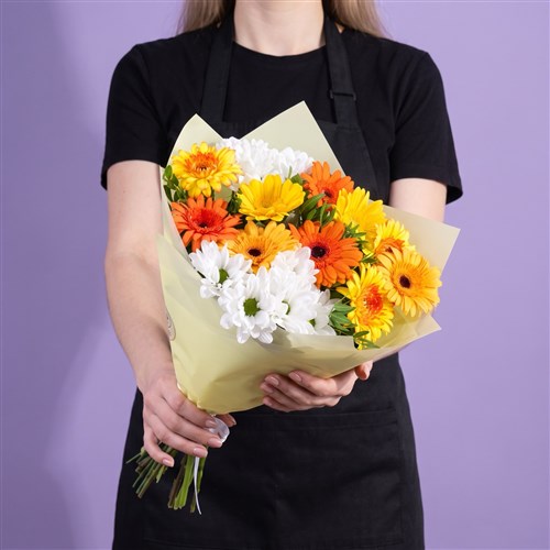 Gerbera Buketi Riva Mix Turuncu
