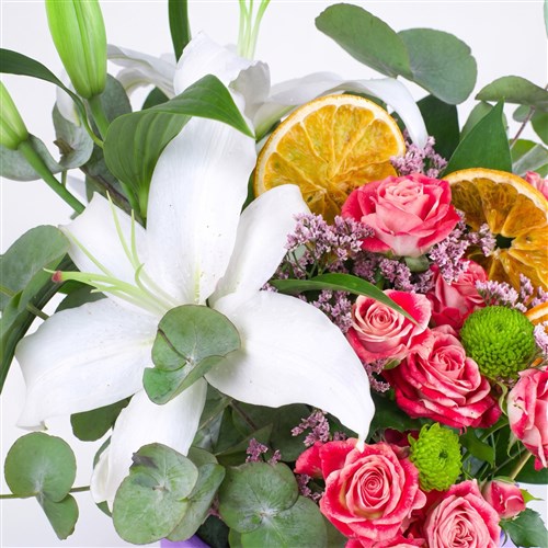 Lilyum Aranjmanı Kandilli Beyaz