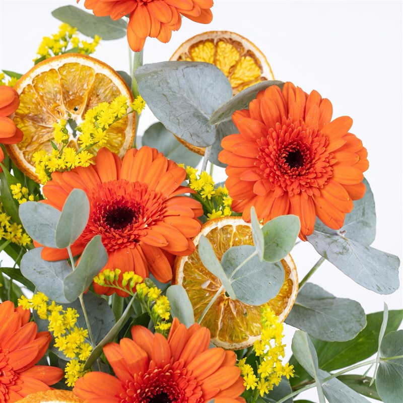 Sepette Turuncu Gerbera Aranjmanı Balat