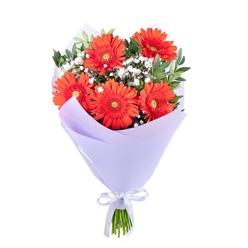 Turuncu Gerbera Buketi Riva