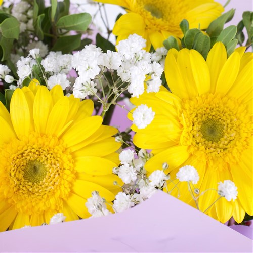 Sarı Gerbera Buketi Riva