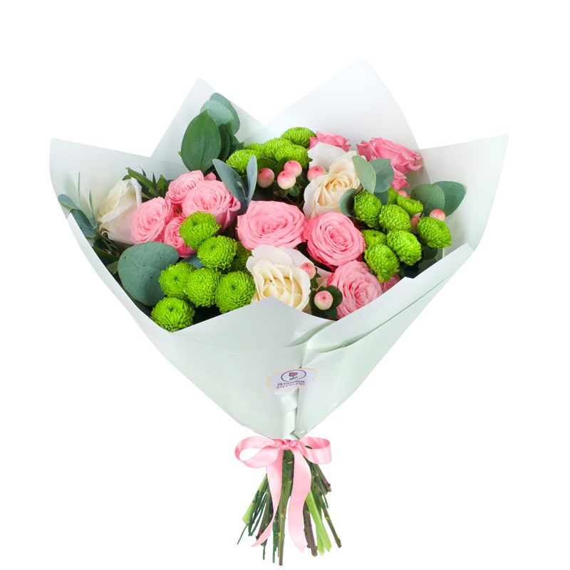 Toz Pembe Çardak Buketi Wistera Green