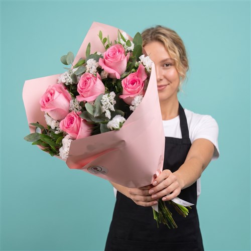 5'li Pembe Gül Buketi