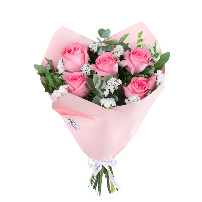 5'li Pembe Gül Buketi