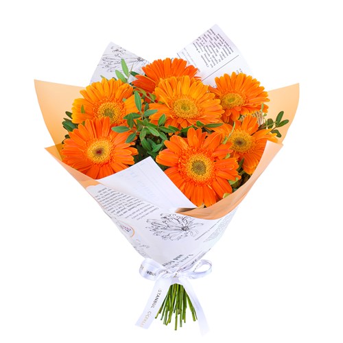 Turuncu Gerbera Buketi Riva Turuncu
