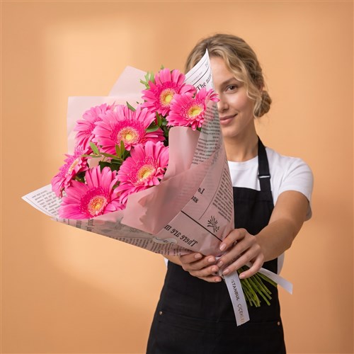 Pembe Gerbera Buketi Riva Pembe