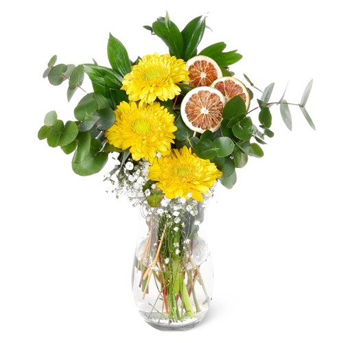 Sarı Gerbera Aranjmanı Bozburun