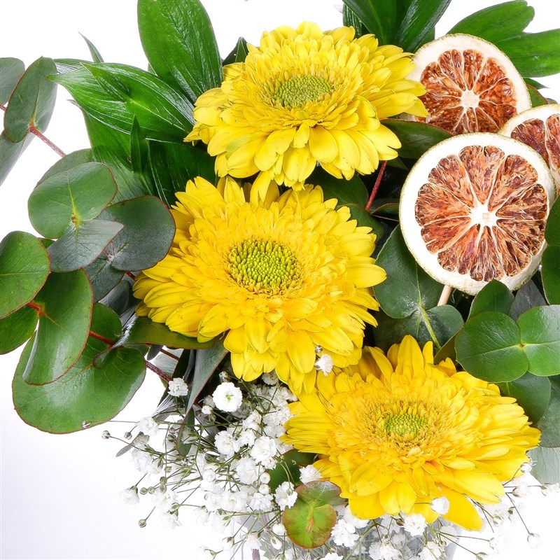 Sarı Gerbera Aranjmanı Bozburun