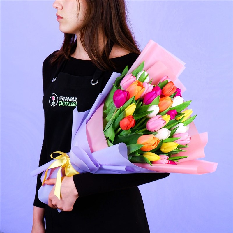 Renkli Lale Buketi Fiorentina