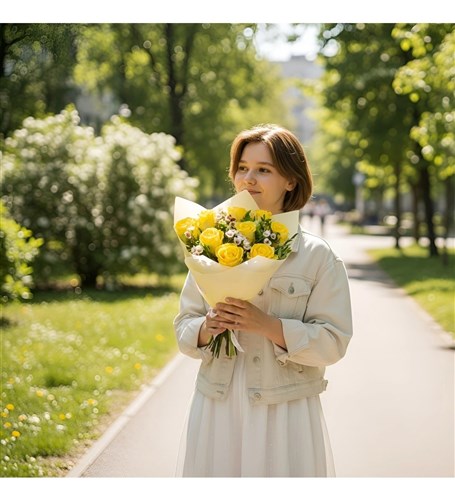Sarı Gül Buketi - Yellow Roses