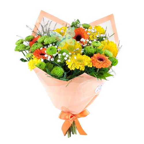 Sarı ve Turuncu Gerbera Buketi - Riva Yellow & Orange