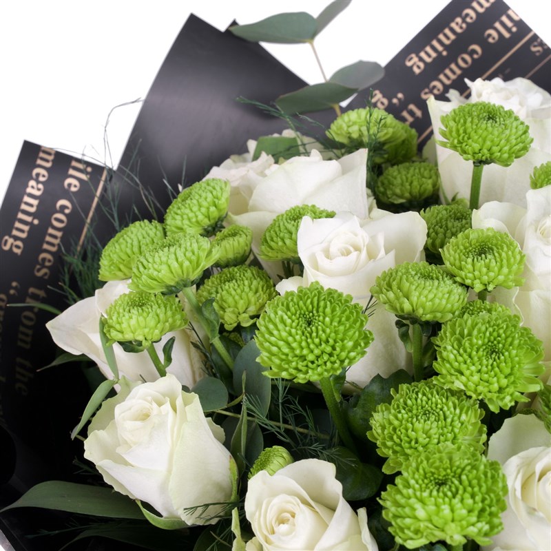 Beyaz Gül Buketi Gümbet