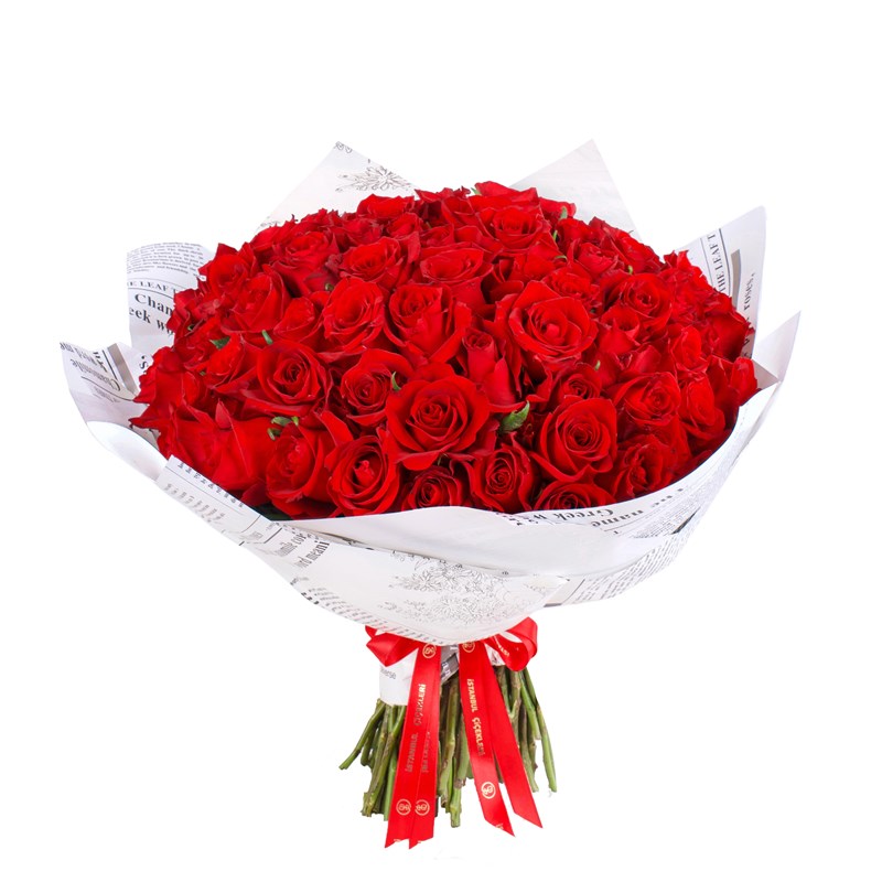 Tutkulu Aşk 101 Kırmızı Gül Buketi