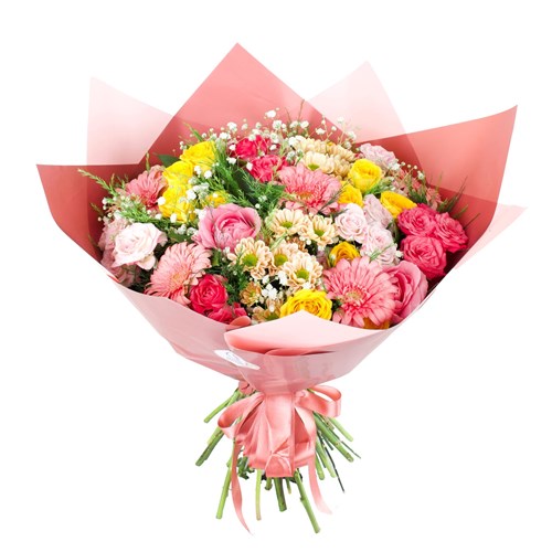 Çardak Gül ve Gerbera Buketi - Irısh Bouquet