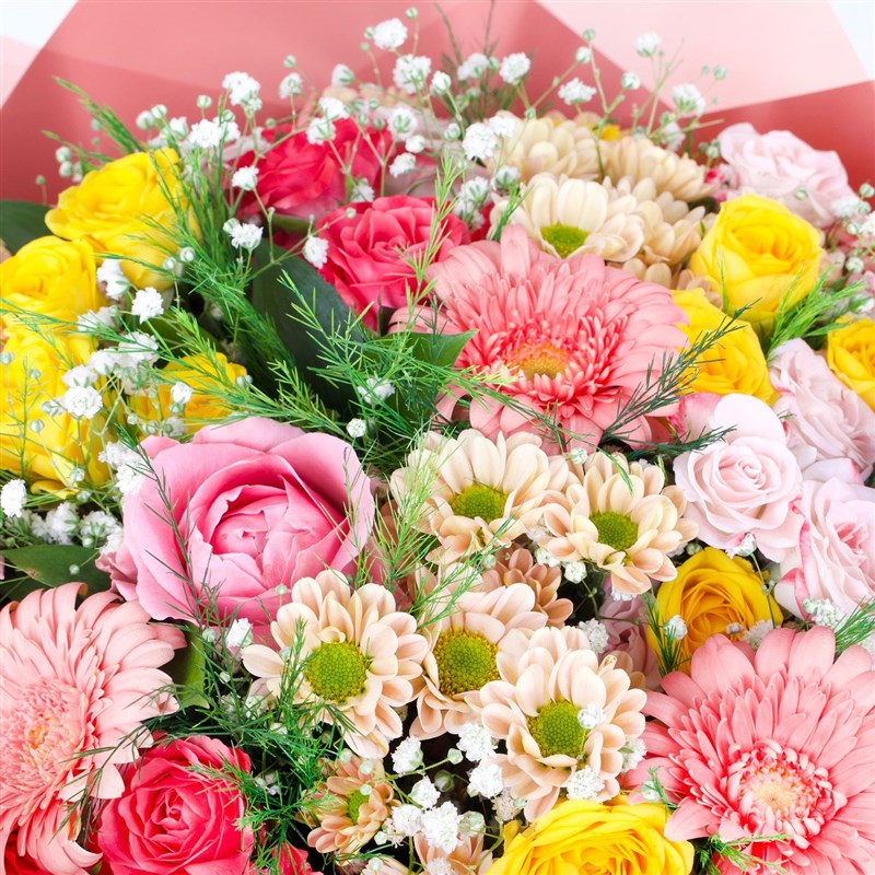 Çardak Gül ve Gerbera Buketi - Irısh Bouquet