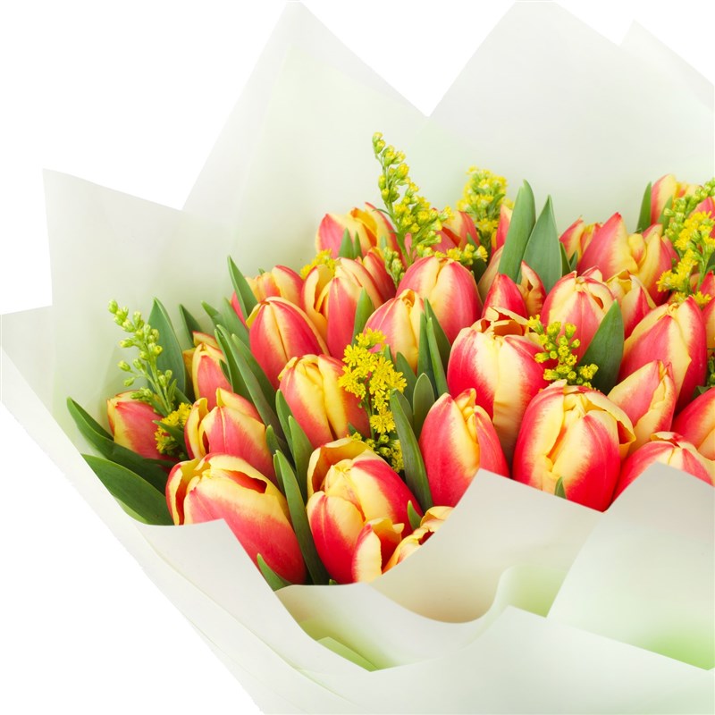 Sarı Kırmızı 41 li Lale Buketi  Denmark