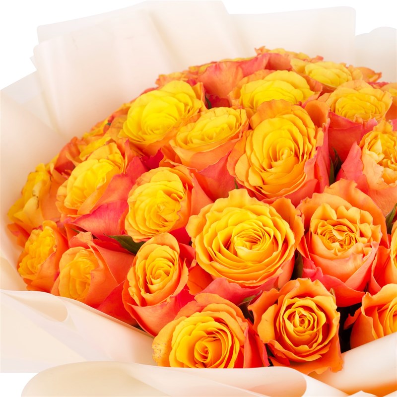 41 li Turuncu Gül Buketi Mandarin Majesty