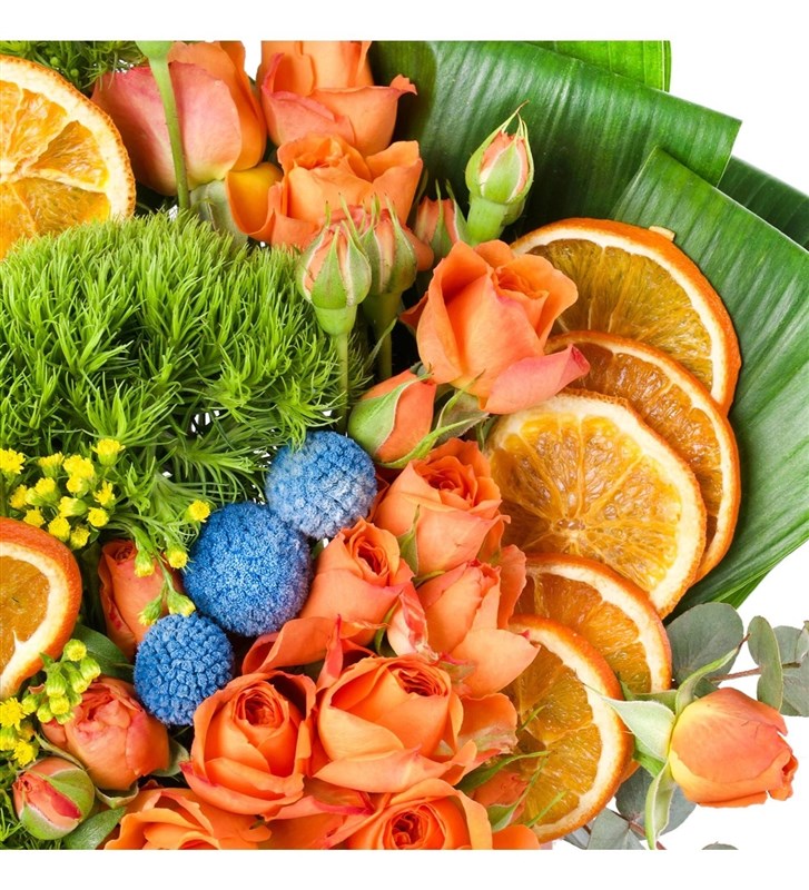 Seramik Saksıda Turuncu Çardak Aranjmanı