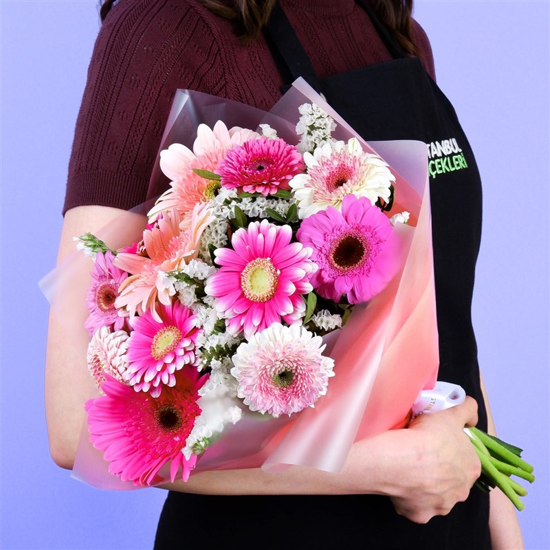 Gerbera Buketi Riva Mix Pembe