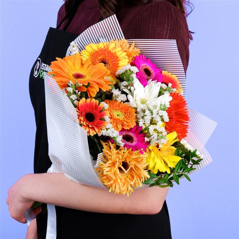 Gerbera Buketi Riva Mix Turuncu