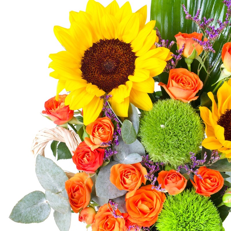 Sepette Ayçiçeği Aranjmanı Gümüşlük